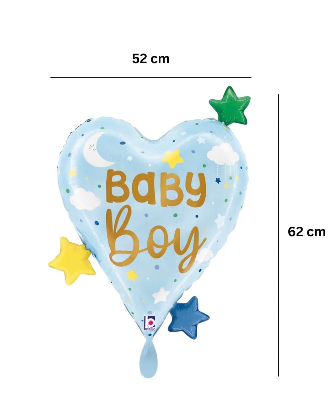 Ballon_blau_Herz_mit_Sternen_Baby-Boy_Groesse_52x62cm_Folienballon