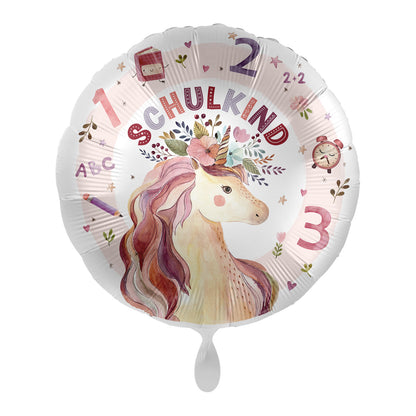 Ballon_rund_Einhorn_Schulkind_Groesse_43cm_Folienballon