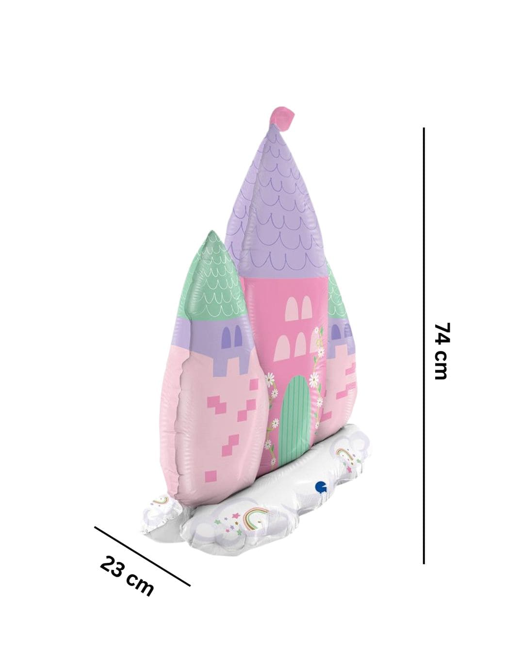 XXL Ballon - stehendes magisches Schloss - ca. 66x74x23 cm
