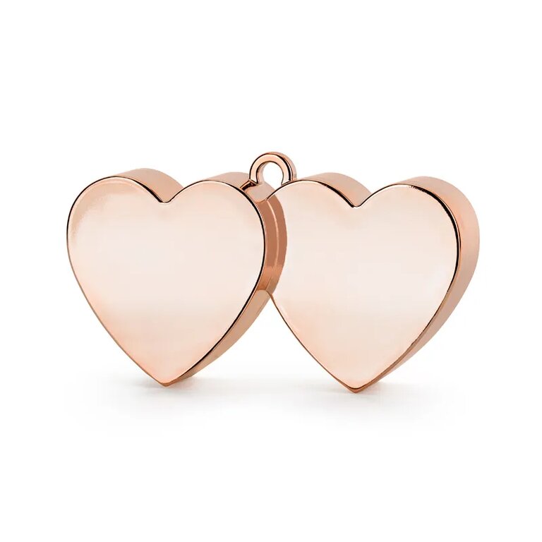 Ballongewicht_2_Herzen_Rosegold-Partydeco