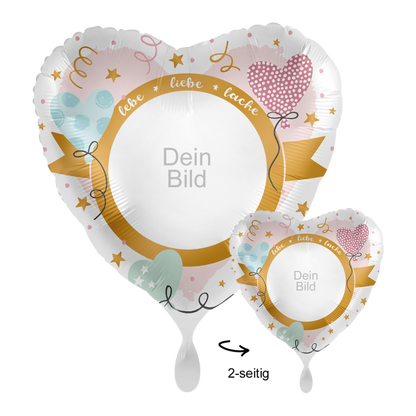 Blanko Personalisierter_Foto_Ballon_Herz_mit_eurem_Lieblingsbild_schriftzug_lebe-liebe-lache_Durchmesser_ca.43_cm