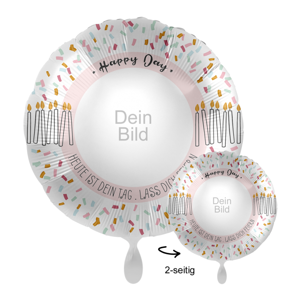 Personalisierter_Foto_Ballon_rund_mit_Foto_Motiv_Geburtstag_Durchmesser_ca.43_cm_Happy Day_Heute_ist_dein_tag_lass_dich _feiern