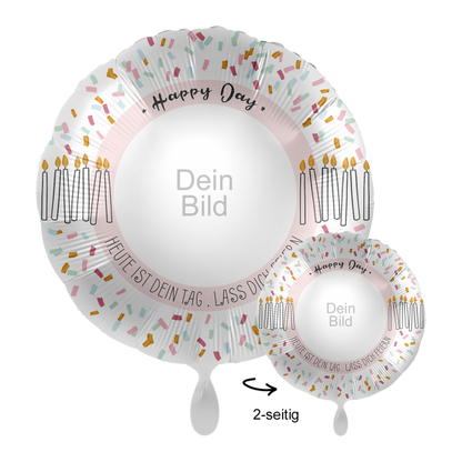 Personalisierter_Foto_Ballon_rund_mit_Foto_Motiv_Geburtstag_Durchmesser_ca.43_cm_Happy Day_Heute_ist_dein_tag_lass_dich _feiern