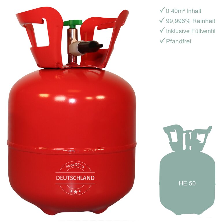 Heliumbehälter 50 - Helium für Luftballons - 0,40m³