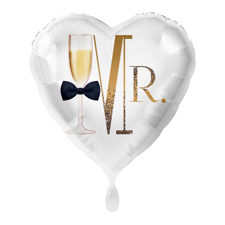 Ballon - Hochzeit Sektglas Mr. ca. Ø 43cm