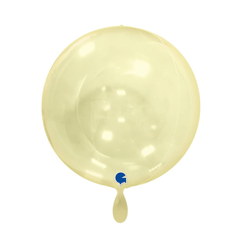 Kugelballon_rund_gelb_transparent_38x38x38cm_Globus_4D_Folienballon