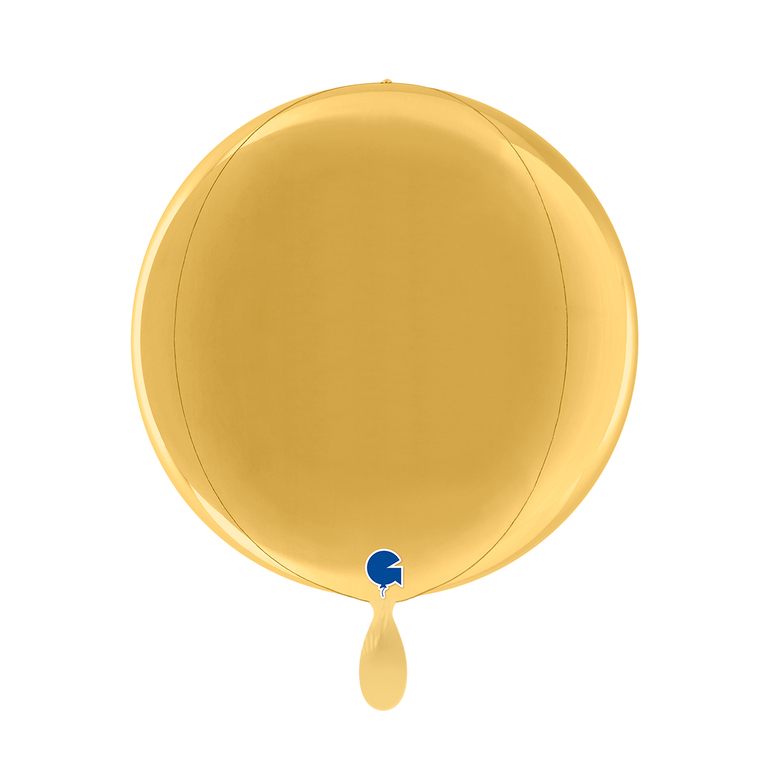 Kugelballon_rund_gold_38x38x38cm_Globus_4D_Folienballon