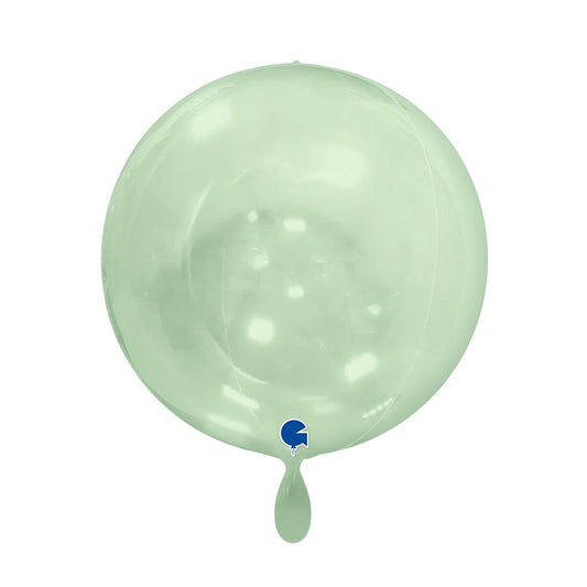 Kugelballon_rund_gruen_transparent_38x38x38cm_Globus_4D_Folienballon
