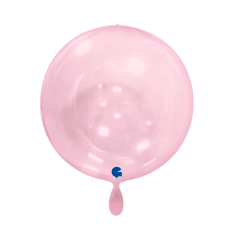 Kugelballon_rund_pink_transparent_38x38x38cm_Globus_4D_Folienballon