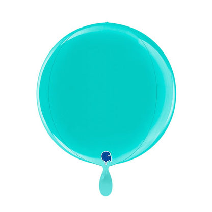 Kugelballon_rund_tiffany_blau_38x38x38cm_Globus_4D_Folienballon