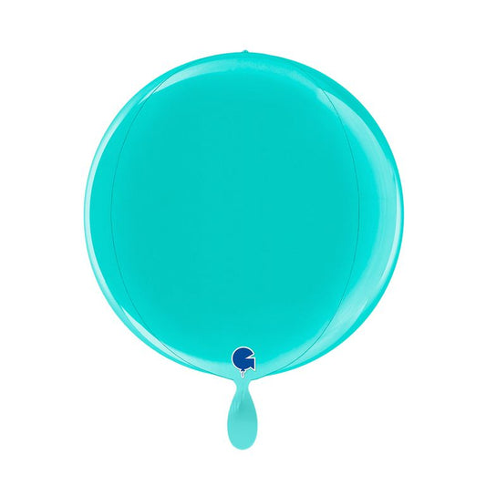 Kugelballon_rund_tiffany_blau_38x38x38cm_Globus_4D_Folienballon