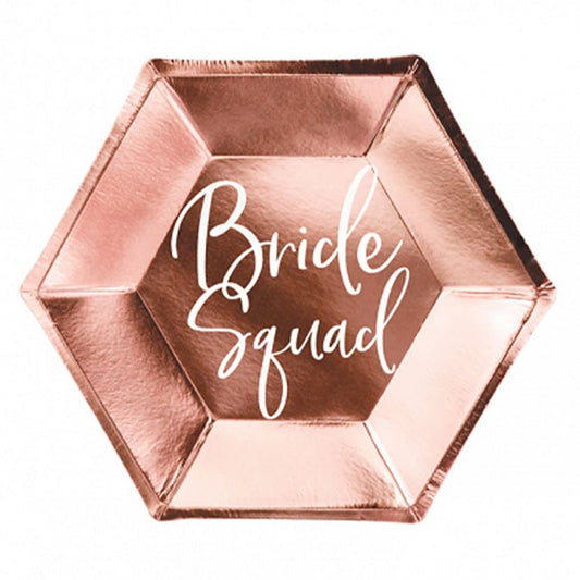 6 Pappteller - Bride Squad Ø 23cm - JGA