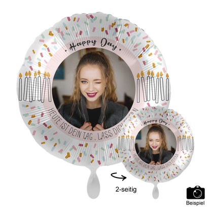 Personalisierter_Foto_Ballon_rund_mit_Foto_Motiv_Geburtstag_Durchmesser_ca.43_cm_Happy Day_lass_dich _feiern