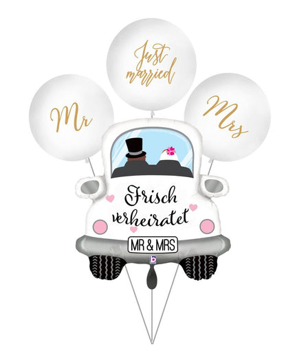 XXL Ballon Mega Set - Frisch verheiratet - 4 Ballons