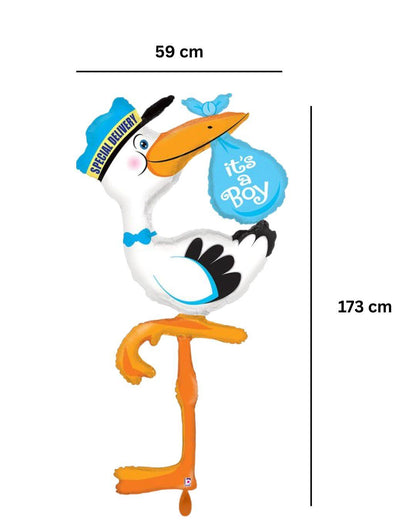 XXL_Storch_blau_it_s_aBoy_Groesse_59x173cm_XXL_Folienballon_Storch_Baby Shower_Gender_Reveal_Party